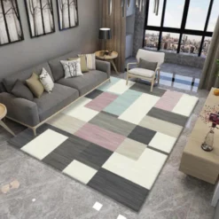 Tapis Géométrique Style Années 60-70 -Vintage Soldes tapis geometrique style annees 60 70 3