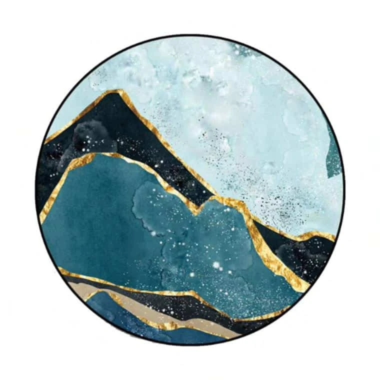 Tapis Rond Design Effet Marbre Vintage 1 Tapis Rond Design Effet Marbre Vintage