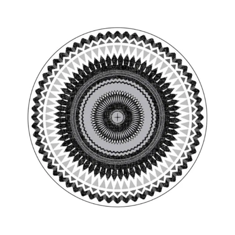 Tapis Rond Mandala Vintage Noir Et Blanc 1 Tapis Rond Mandala Vintage Noir Et Blanc