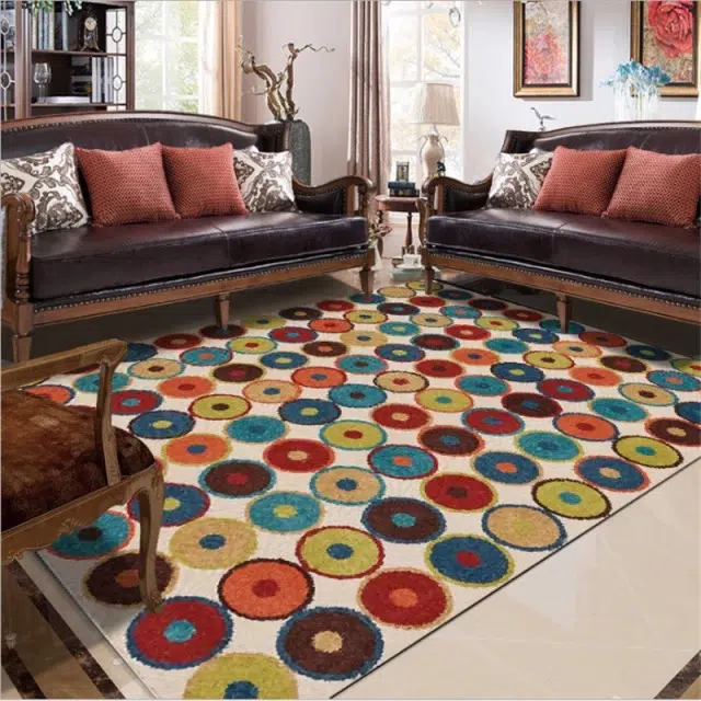 Tapis Vintage Circulaire Multicolore 2 Tapis Vintage Circulaire Multicolore – Image 2
