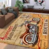 Tapis Vintage De Sol Avec Moteur Imprimé