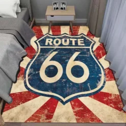 Tapis Vintage De Sol Route 66
