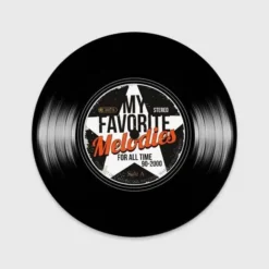 Tapis Vintage Disque Vinyle Melodies