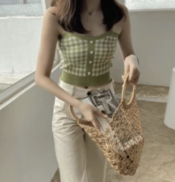 Top Court En Débardeur à Carreaux Vintage Pour Femme 17 Top Court En Débardeur à Carreaux Vintage Pour Femme -Vintage Soldes top court en debardeur a carreaux vintage pour femme 2