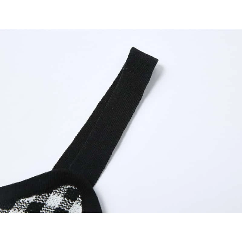 Top Court En Débardeur à Carreaux Vintage Pour Femme 3 Top Court En Débardeur à Carreaux Vintage Pour Femme – Image 3