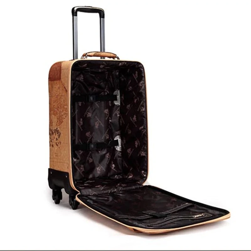 Valise Carte Du Monde Vintage 4 Valise Carte Du Monde Vintage – Image 4