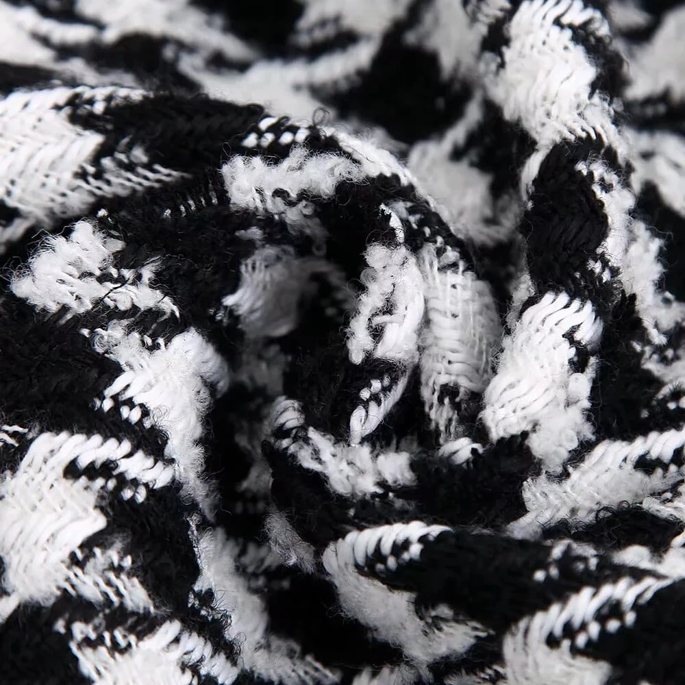 Veste Chic Vintage Motif Pied-de-poule Et Boutons Dorés 5 Veste Chic Vintage Motif Pied-de-poule Et Boutons Dorés – Image 5