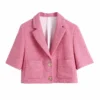 Veste Courte Rose Bonbon