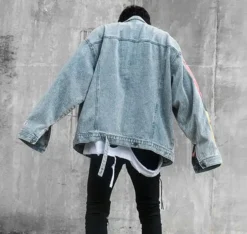 Veste En Jean Brodée Large Style Vintage Pour Homme 8 Veste En Jean Brodée Large Style Vintage Pour Homme -Vintage Soldes veste en jean brodee large style vintage pour homme 2 1