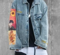 Veste En Jean Brodée Large Style Vintage Pour Homme 7 Veste En Jean Brodée Large Style Vintage Pour Homme -Vintage Soldes veste en jean brodee large style vintage pour homme