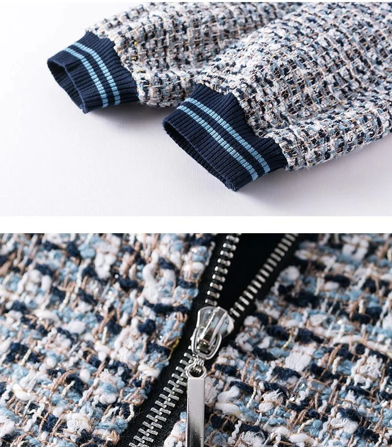 Veste Tweed Carreaux Pour Femme 5 Veste Tweed Carreaux Pour Femme – Image 5