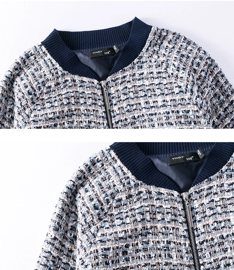 Veste Tweed Carreaux Pour Femme 3 Veste Tweed Carreaux Pour Femme – Image 3